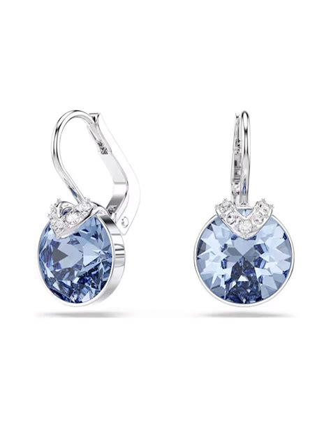 Pendientes de plata con forma de estrella y cristales azules de Swarovski