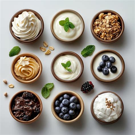 ilustración de un bebé probando diferentes alimentos sólidos, incluyendo yogur