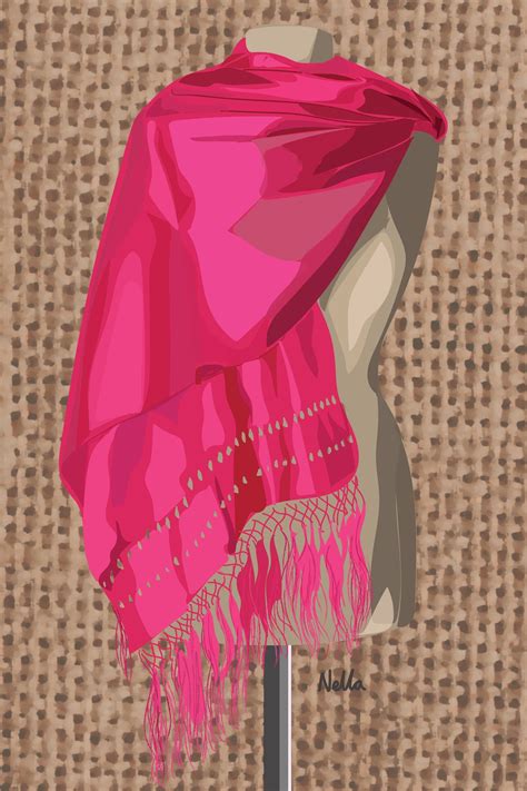 Ilustración de un rebozo tradicional mexicano con sus característicos diseños y colores.