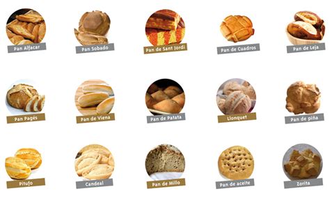 Variedad de bollos de pan de diferentes tipos y formas