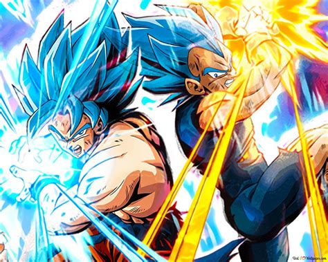 Ilustración de personajes icónicos de Dragon Ball Z como Goku y Vegeta, con un estilo de arte vibrante y dinámico.