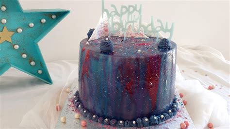 Torta Galaxia terminada con efecto de nebulosa