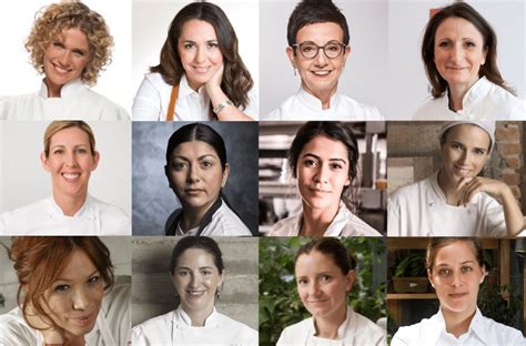 Collage de los chefs más icónicos del mundo en sus cocinas profesionales