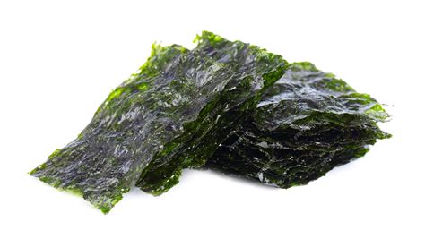 Variedad de algas secas para uso culinario