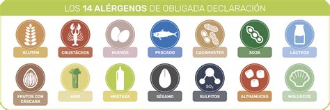 Esquema de alérgenos comunes presentes en productos de harina de trigo