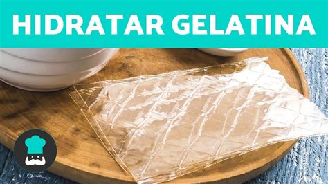 Diagrama paso a paso de cómo hidratar y disolver láminas de gelatina