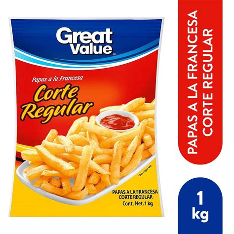 papas fritas rústicas congeladas, infografía con características del corte y textura