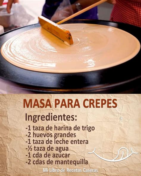 Ingredientes básicos para la masa de crepes