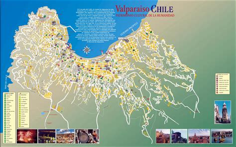 Mapa de Valparaíso con sus cerros y barrios principales