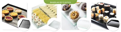 Variedad de formatos y colores en bandejas de presentación
