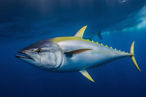 Foto de un atún de aleta amarilla recién capturado en Cancún
