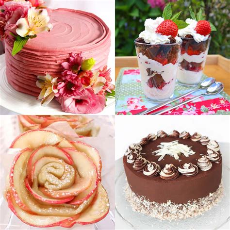 Presentación de postres para el Día de la Madre en un restaurante