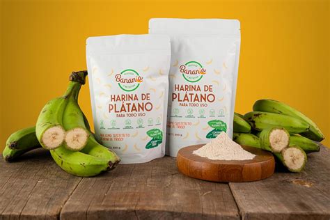 Esquema nutricional comparativo: harina de plátano verde frente a harinas convencionales