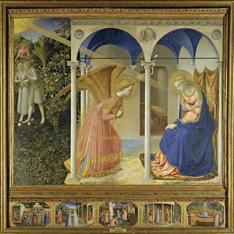 La Anunciación de Fra Angelico, mostrando el uso de la luz