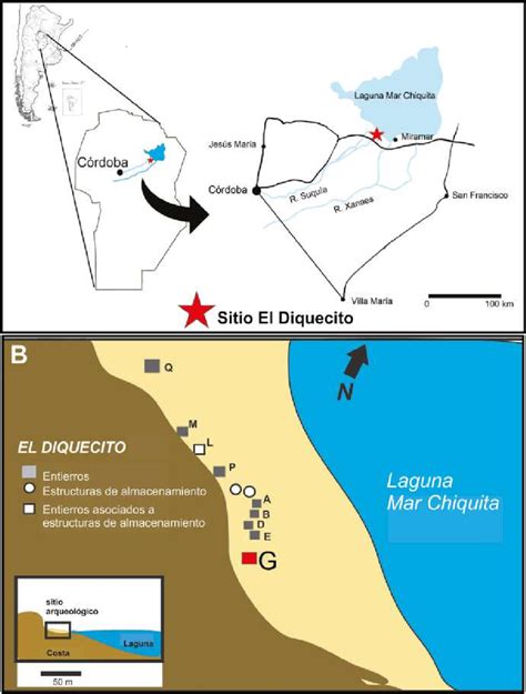 Mapa del sitio arqueológico Salamanqueja 12-13 con la ubicación de los sectores Tambo y áreas de exclusión