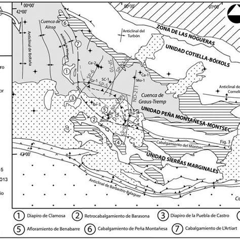 Diagrama geológico esquemático de las unidades A, B, C y D en el terreno de Pampa Camarones