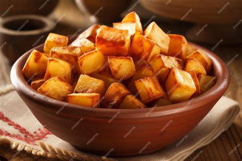 fotografía de papas cortadas en cubitos sobre una bandeja de horno lista para dorar