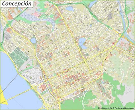Mapa de Concepción mostrando la ubicación del restaurante