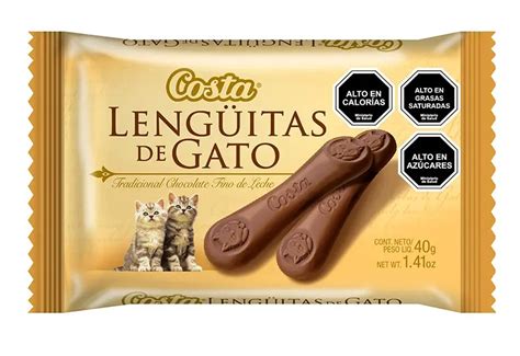 Ilustración de varias lenguas de gato de chocolate dispuestas de forma atractiva.