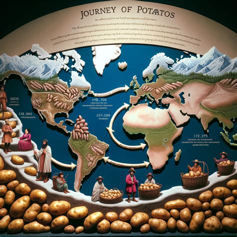 Ilustración del origen andino de la patata y su expansión por el mundo.