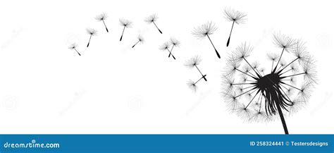 Ilustración mostrando la dispersión de semillas de diente de león por el viento gracias a su vilano.