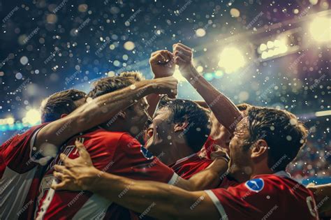 Equipo de fútbol celebrando una victoria en un torneo de copa