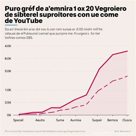Gráfico mostrando el crecimiento de suscriptores en YouTube