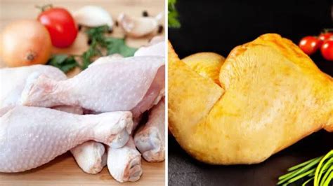 Diferencias de color entre la carne de pollo convencional y orgánica