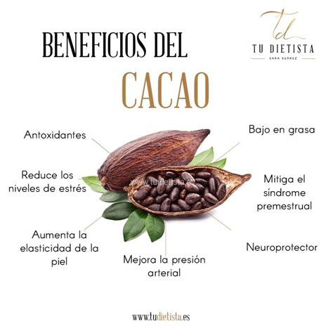 Infografía: Beneficios del cacao puro para la salud