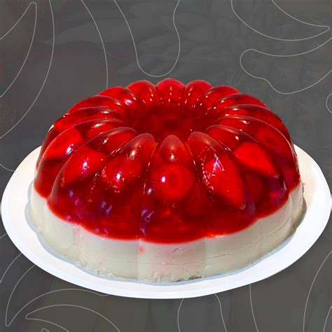 Foto de gelatina de limón con queso crema ya preparada y decorada