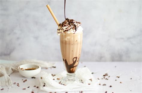 Foto: milkshake de chocolate con nata montada