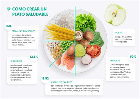 Infografía comparativa: composición equilibrada de una ensalada saludable según el plato de Harvard