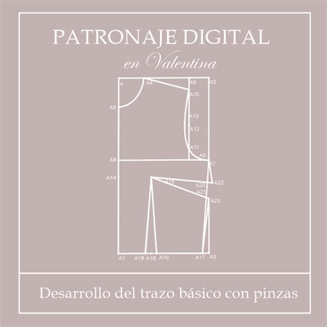 Esquema ilustrativo de un patrón de costura digital desplegado sobre una mesa con herramientas de corte