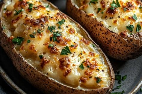 Infografía: Papas rellenas al horno con queso gratinado