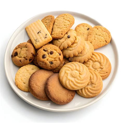 galletas variadas en un plato con un símbolo de advertencia
