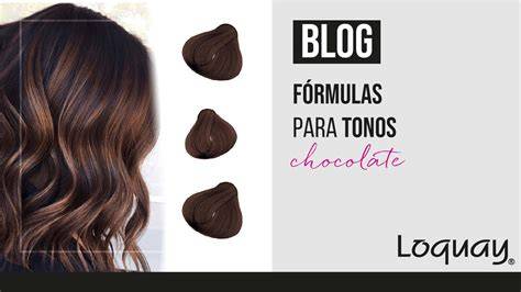 Tabla comparativa de fórmulas de mezcla para tonos chocolate (ej. 4.24, 7.24, chocolate cobrizo)