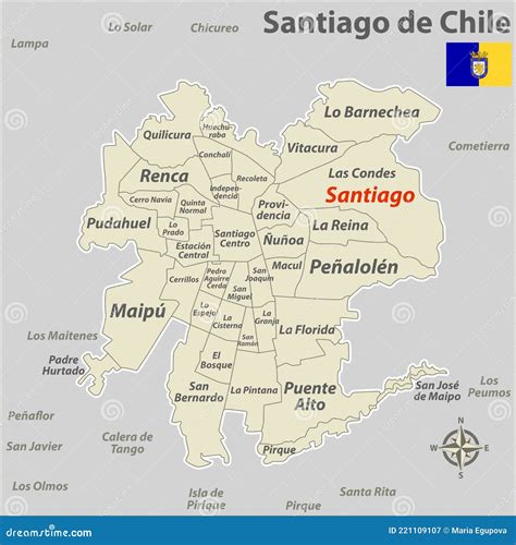 Mapa de Santiago con puntos destacados de restaurantes de mariscos