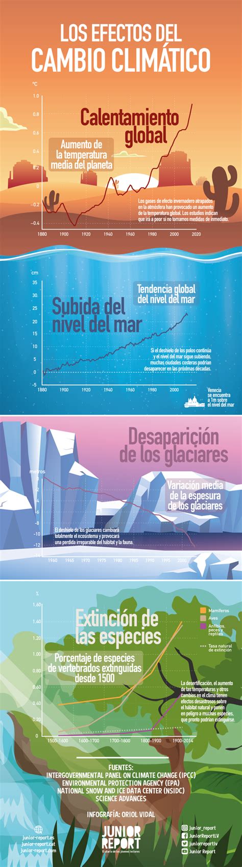 Infografía sobre los desafíos del cambio climático en el sector silvoagropecuario del sur de Chile.