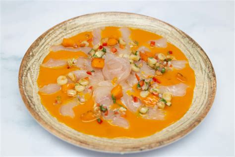 Tiradito de langostinos de Kamay.