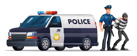 Esquema de un coche de policía deteniendo un vehículo sospechoso