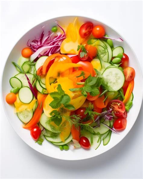 Variedad de verduras frescas y coloridas para una ensalada saludable