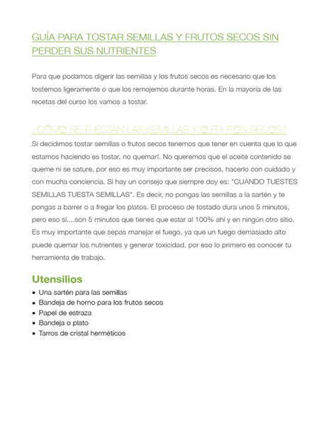 Infografía mostrando los pasos para tostar y picar frutos secos