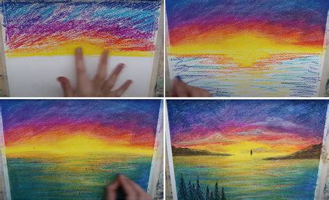 Cerca de un dibujo al pastel mostrando la técnica de difuminado en los músculos de la espalda