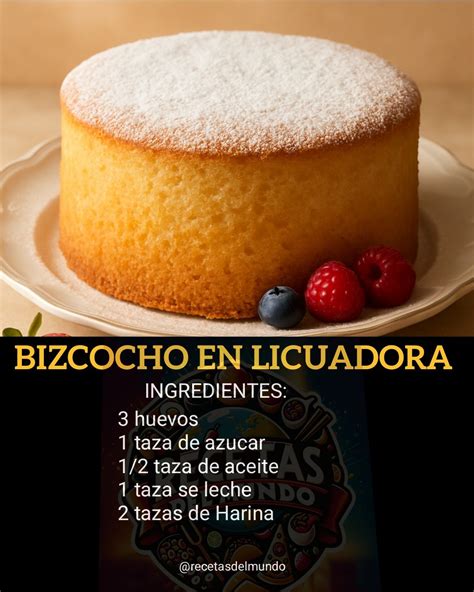 Esquema de los ingredientes básicos para un bizcocho esponjoso (huevos, harina, yogur/aceite, azúcar)