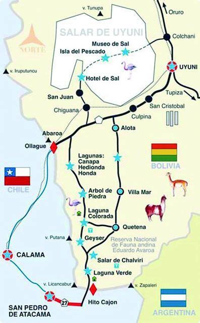 Mapa del Salar Grande de Tarapacá