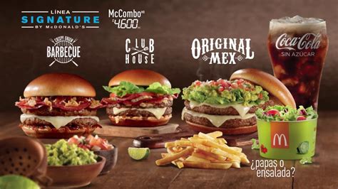 Infografía mostrando la línea Signature de McDonald's con la Club House y la nueva Mushroom Dijon.