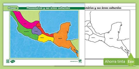 Mapa de Mesoamérica con indicación de las primeras zonas de cultivo de aguacate