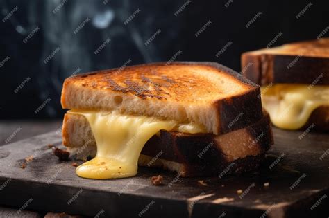 Foto de sándwich de queso arcoíris derretido