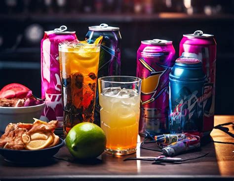 Señal de advertencia sobre la mezcla de bebidas energéticas y alcohol