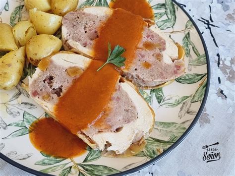Verduras pochadas y listas para el relleno de pechugas de pollo